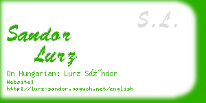 sandor lurz business card